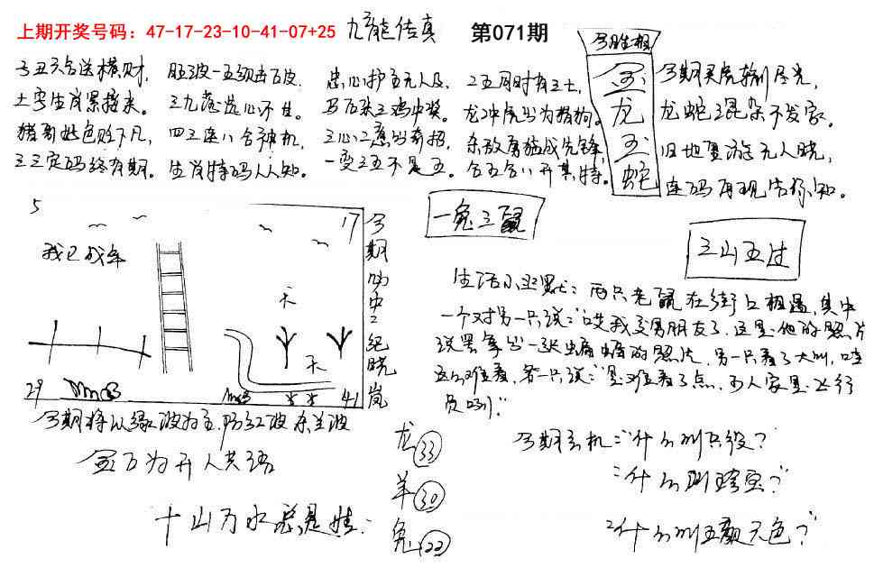 071期手写九龙内幕[图]