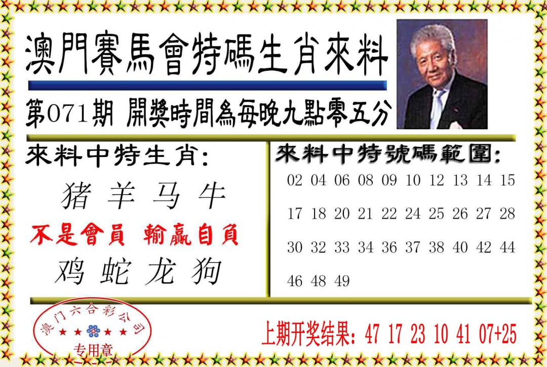 071期特码生肖来料[图]