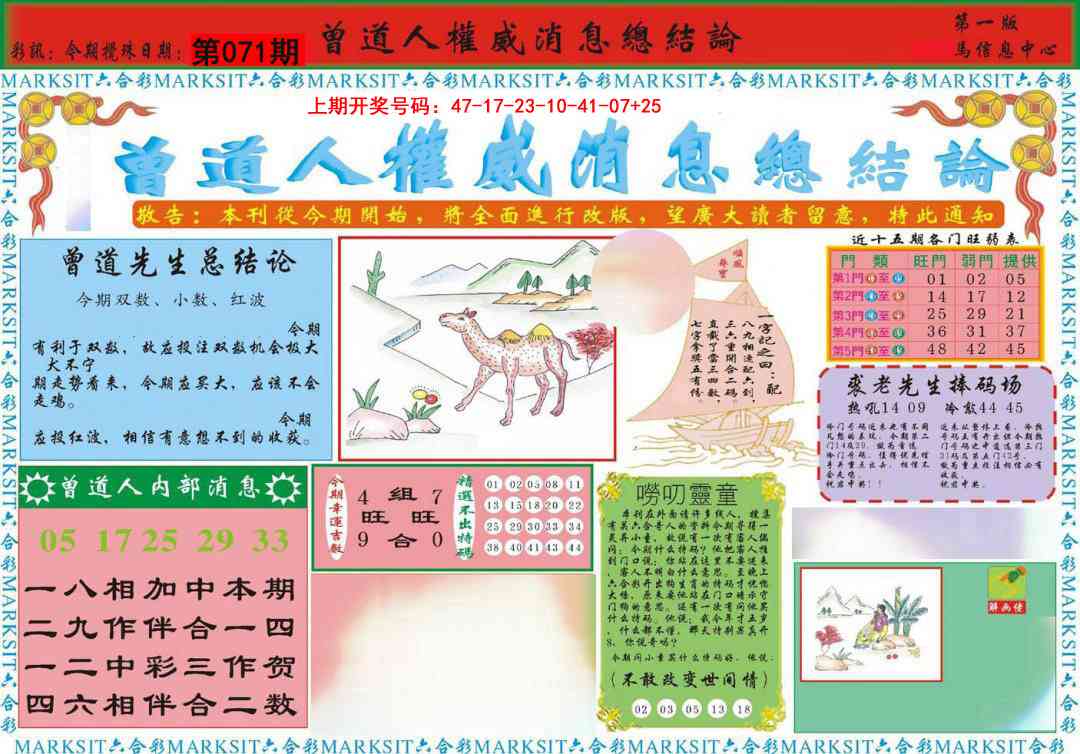 071期曾道人权威消息A[图]