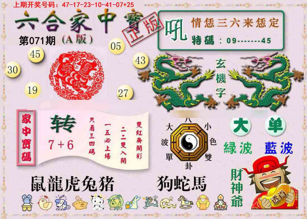 071期六合家中宝A[图]