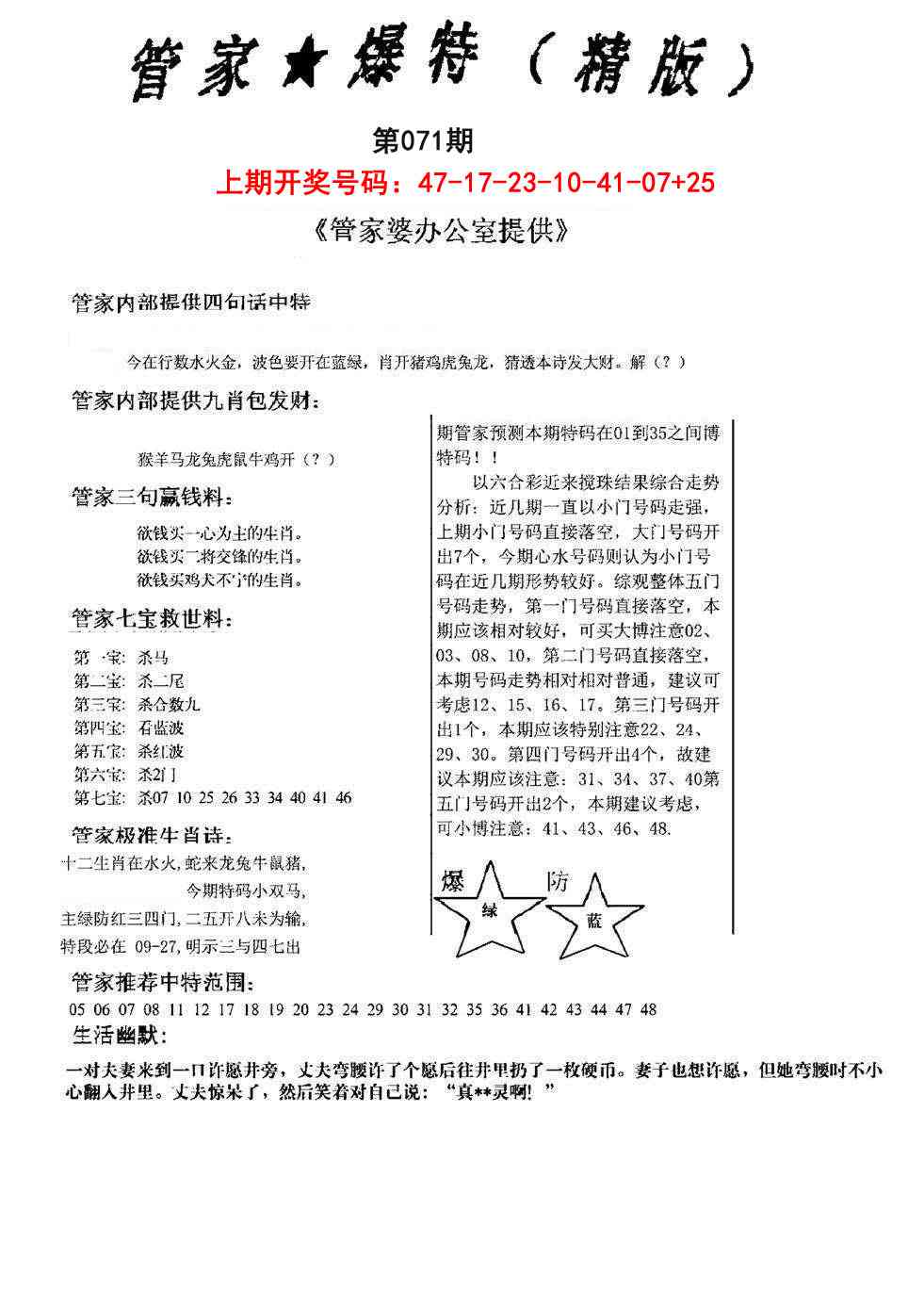 071期管家爆特精版[图]