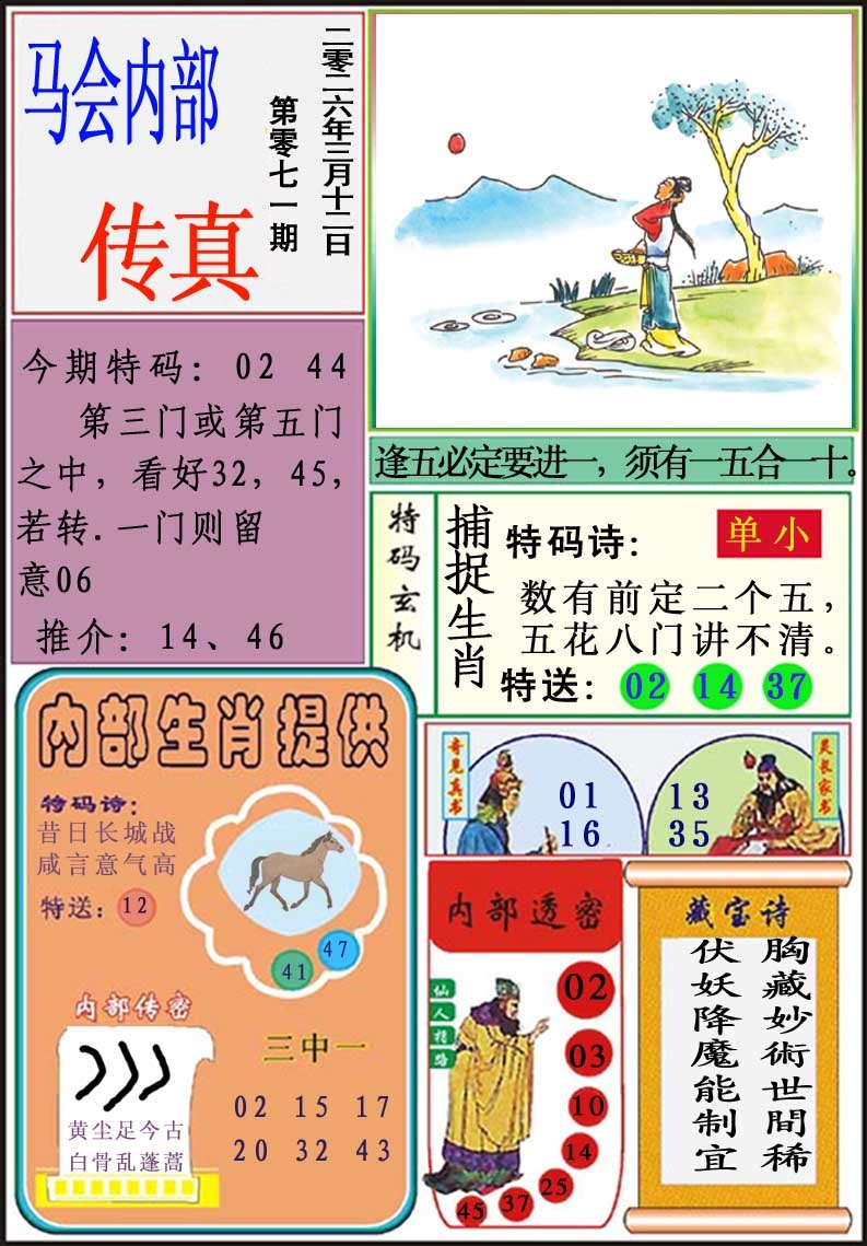 071期马会内部传真[图]