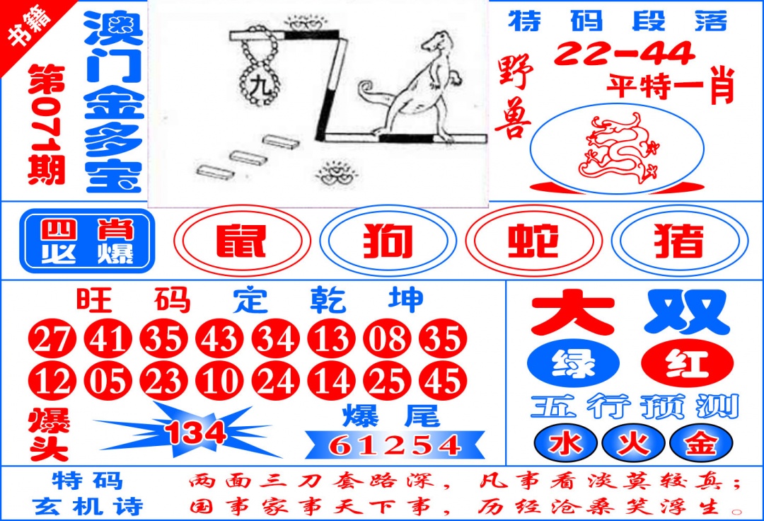 071期澳门金元宝[图]