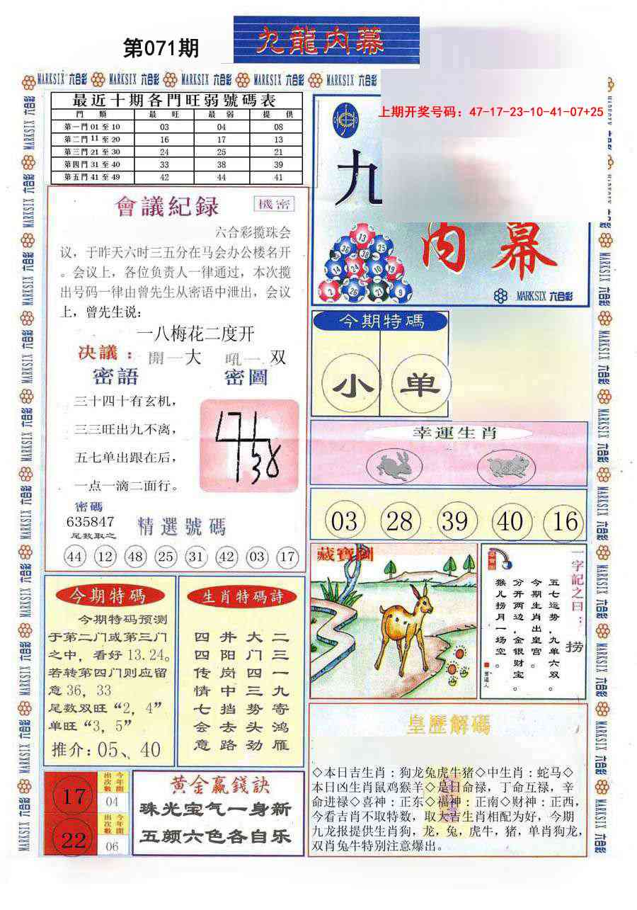 071期(新版)九龙内幕A[图]