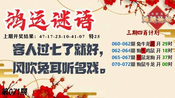 071期鸿运谜语[图]