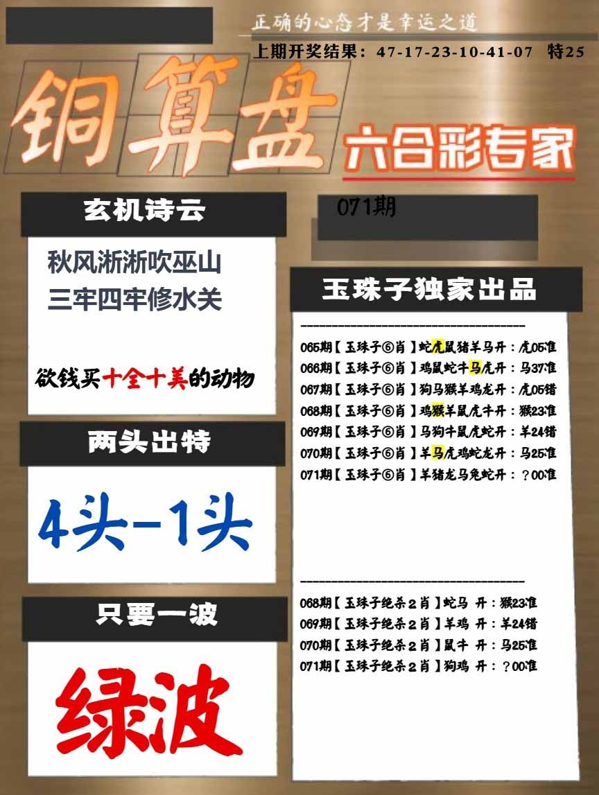 071期白小姐心水[图]